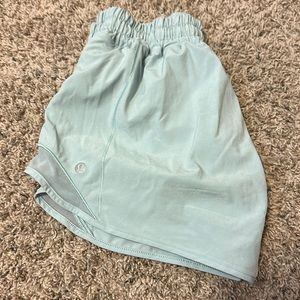 Mint green lululemon hotty hot shorts